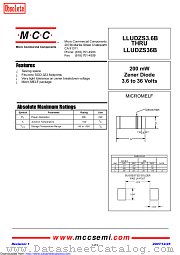 LLUDZS3.6B datasheet pdf Micro Commercial Components