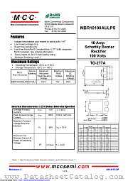 MBR10100AULPS datasheet pdf Micro Commercial Components