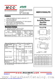 MBR10100ULPS datasheet pdf Micro Commercial Components