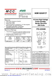 MBR10200FCT datasheet pdf Micro Commercial Components