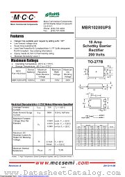 MBR10200UPS datasheet pdf Micro Commercial Components