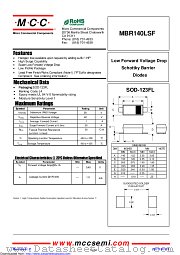 MBR140LSF datasheet pdf Micro Commercial Components