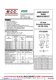 MBR1650FCT datasheet pdf Micro Commercial Components