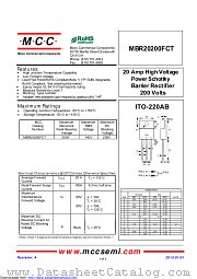 MBR20200FCT datasheet pdf Micro Commercial Components