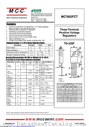 MC7805FCT datasheet pdf Micro Commercial Components