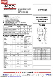 MC7812CT datasheet pdf Micro Commercial Components