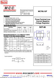 MC78L15F datasheet pdf Micro Commercial Components