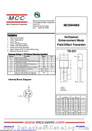 MCD04N60 datasheet pdf Micro Commercial Components