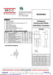 MCD04N65 datasheet pdf Micro Commercial Components