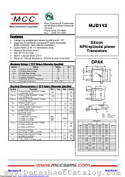 MJD112 datasheet pdf Micro Commercial Components