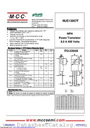 MJE13007F datasheet pdf Micro Commercial Components
