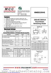 MMBD2004S datasheet pdf Micro Commercial Components