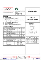 MMBD4448V datasheet pdf Micro Commercial Components