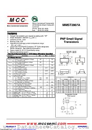 MMST2907A datasheet pdf Micro Commercial Components