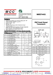 MMST4403 datasheet pdf Micro Commercial Components