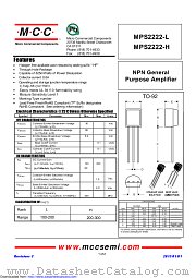 MPS2222-L datasheet pdf Micro Commercial Components