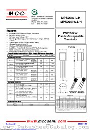 MPS2907A-H datasheet pdf Micro Commercial Components