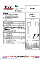 MPSH10 datasheet pdf Micro Commercial Components