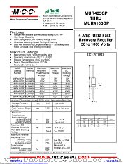 MUR405GP datasheet pdf Micro Commercial Components