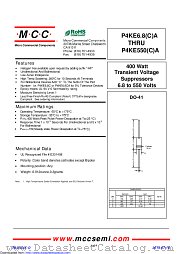 P4KE550A datasheet pdf Micro Commercial Components