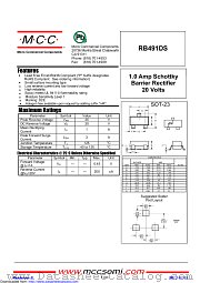 RB491DS datasheet pdf Micro Commercial Components