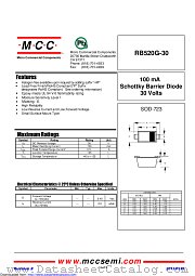 RB520G-30 datasheet pdf Micro Commercial Components