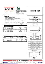 RB521S-30LP datasheet pdf Micro Commercial Components