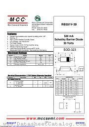 RB551V-30 datasheet pdf Micro Commercial Components