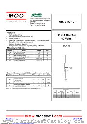 RB721Q-40 datasheet pdf Micro Commercial Components