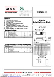 RB751V-40 datasheet pdf Micro Commercial Components