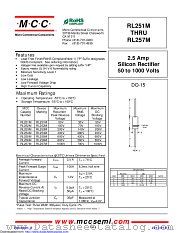RL257M datasheet pdf Micro Commercial Components