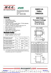 SM8S40A datasheet pdf Micro Commercial Components