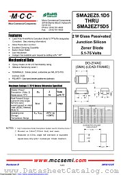 SMA2EZ22D5 datasheet pdf Micro Commercial Components
