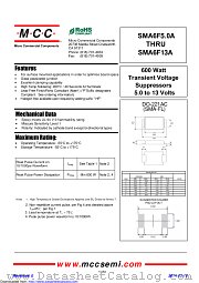 SMA6F13A datasheet pdf Micro Commercial Components