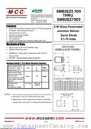 SMB2EZ20D5 datasheet pdf Micro Commercial Components