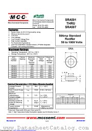 SRA505 datasheet pdf Micro Commercial Components