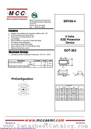 SRV05-4 datasheet pdf Micro Commercial Components
