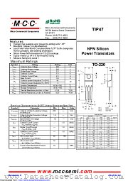 TIP47 datasheet pdf Micro Commercial Components