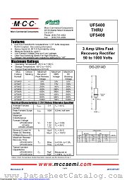 UF5405 datasheet pdf Micro Commercial Components