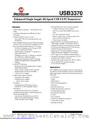 USB3370B-EZK-TR datasheet pdf Microchip
