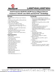 LAN8740A-EN datasheet pdf Microchip