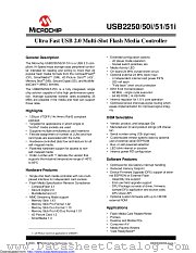 USB2251 datasheet pdf Microchip