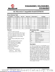 93C46AXT-I/SN datasheet pdf Microchip