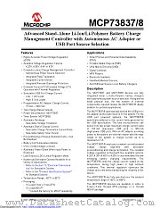 MCP73837-FCI/MF datasheet pdf Microchip