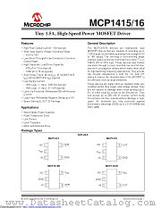 MCP1416 datasheet pdf Microchip