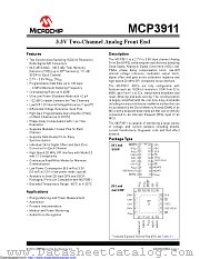 MCP3911A0T-E/SS datasheet pdf Microchip