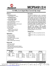 MCP6492 datasheet pdf Microchip