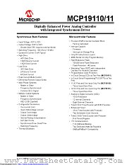 MCP19110-E/MJ datasheet pdf Microchip