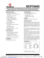 MCP7940NT-E/MS datasheet pdf Microchip