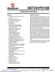 SST25VF016B-50-4I-S2AF-T datasheet pdf Microchip